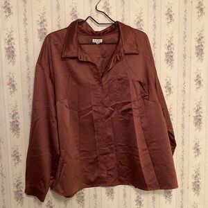 Elegant Mauve Satin Blouse